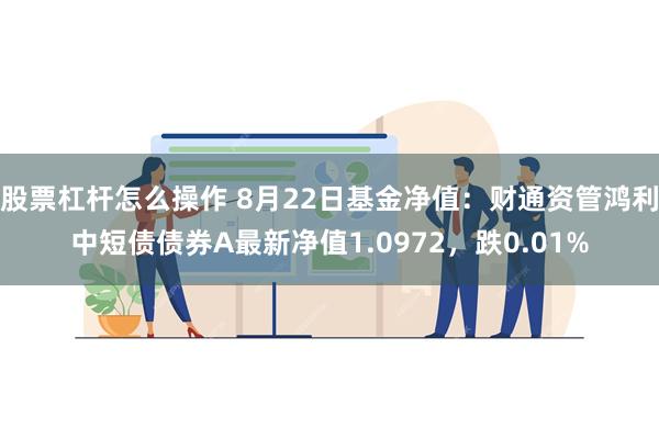 股票杠杆怎么操作 8月22日基金净值：财通资管鸿利中短债债券A最新净值1.0972，跌0.01%