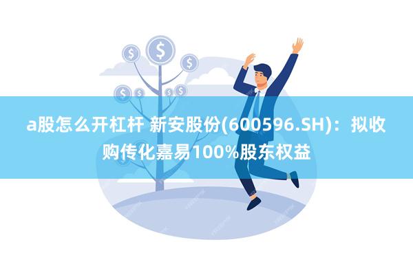 a股怎么开杠杆 新安股份(600596.SH)：拟收购传化嘉易100%股东权益