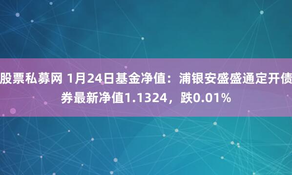 股票私募网 1月24日基金净值：浦银安盛盛通定开债券最新净值1.1324，跌0.01%